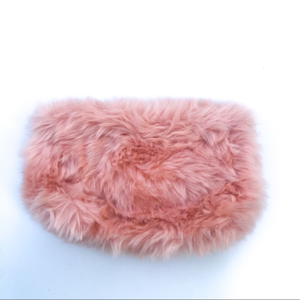 Ryan Roche Faux Fur Beauty Bag